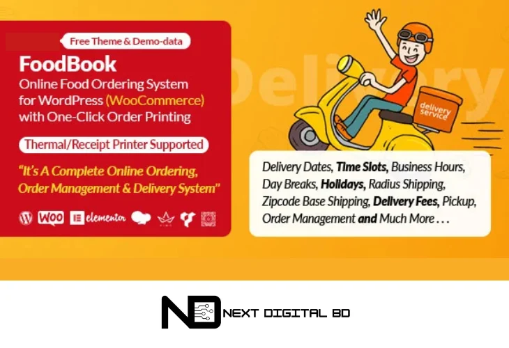 FoodBook Online Food Ordering & Delivery for WordPress with Restaurant Management System