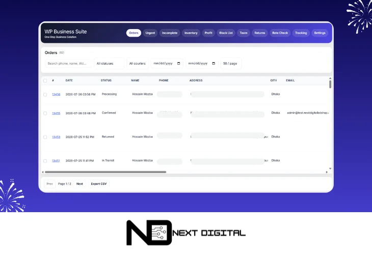 wp-business-suite-one-stop-business-solution-wordpress-plugin- order page